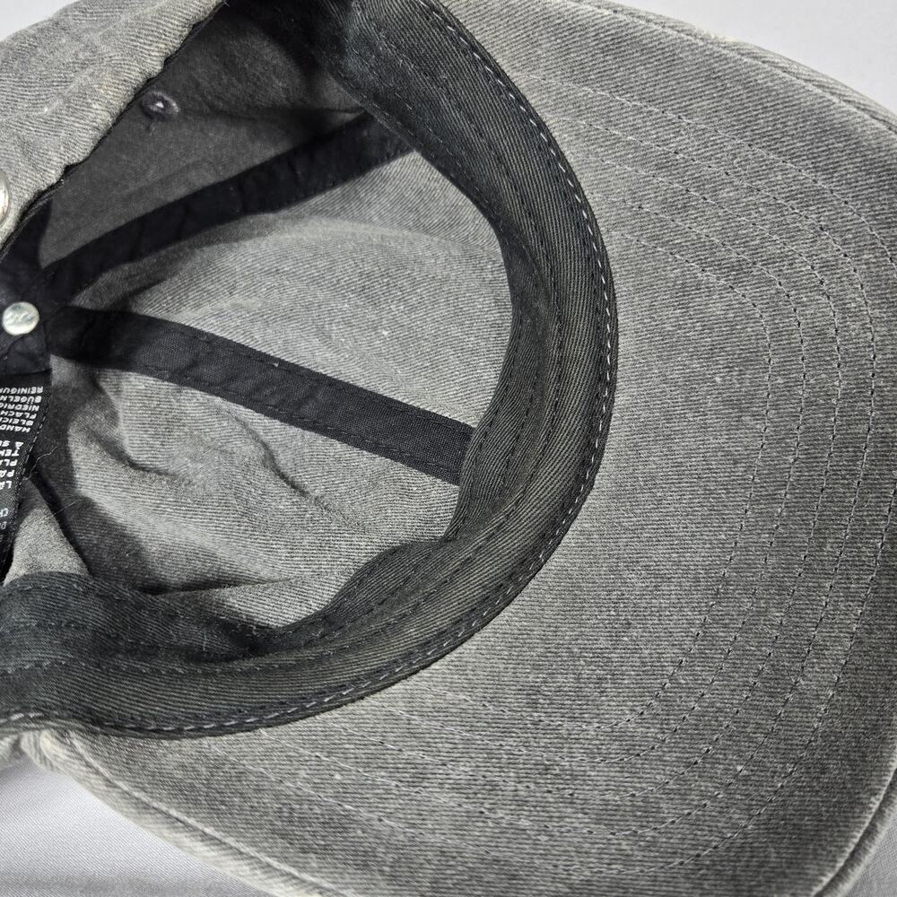 Harley Davidson Hat Gray Strapback Cap Motorcycle Embroidered Distressed Biker - Picture 8 of 8